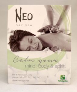 Neo Day Spa Tent Cards