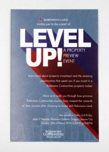 Robinsons Land Corporation Level Up Flyers #vjgraphicsprinting #offsetprinting #flyers #growthroughprint — with Robinsons Communities and Robinsons Communities/ Robinsons Land Corp..