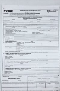 DSWD Beneficiary Data Update Request Form #vjgraphicsprinting #businessforms