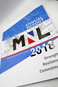 Manila International Airport Authority 2018 Annual Report #vjgraphicsprinting #offsetprinting #annualreport #growthroughprint — with Ninoy Aquino International Airport MIAA