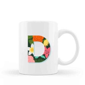 Ceramic Mug Monogram Floral 6