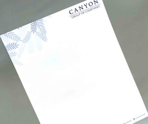 Canyon Group of Companies Letterhead #vjgraphicsprinting #printityourway #growthroughprint #printityourway #offsetprinting #digitalprinting