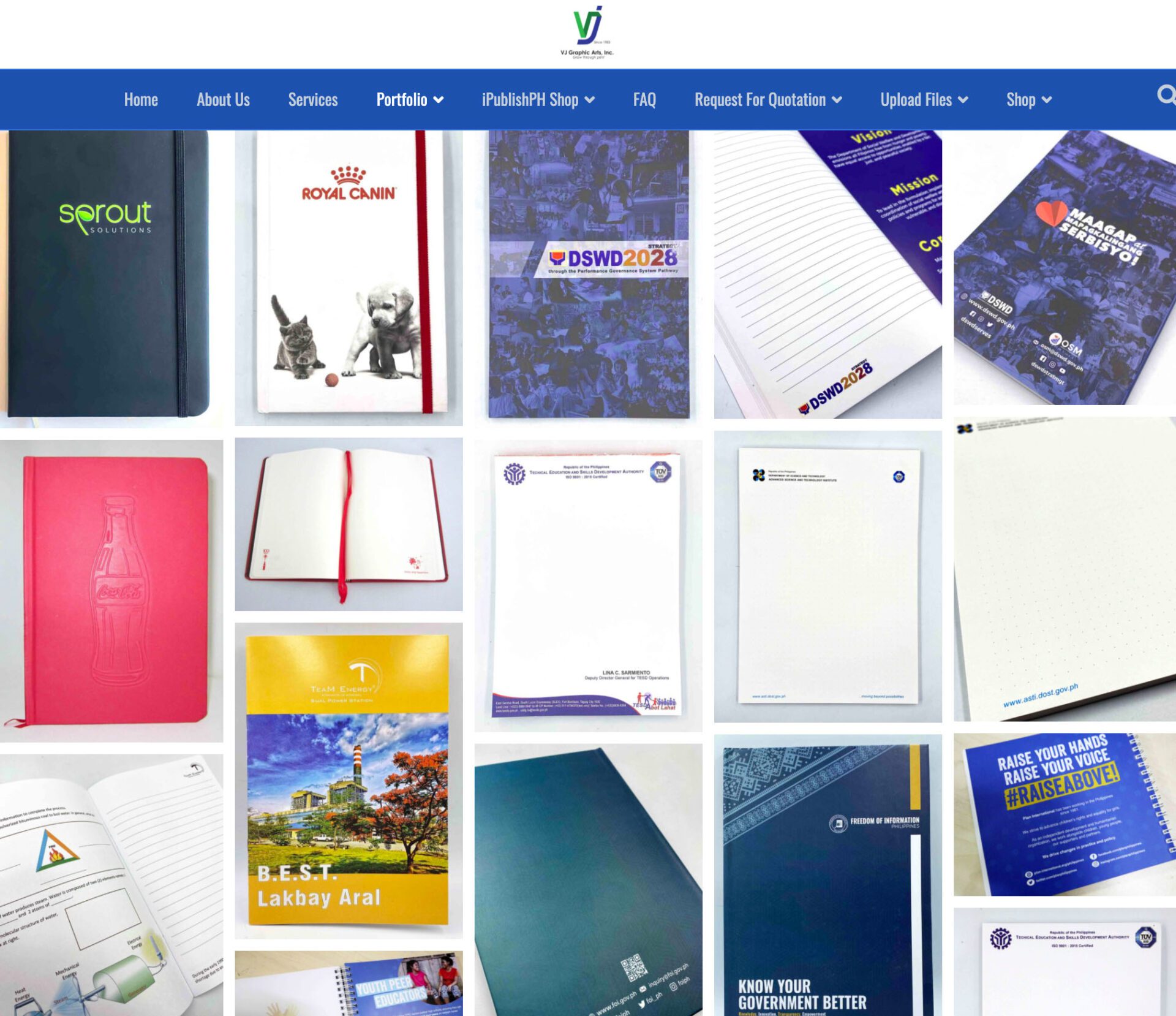 VJ Notebooks Page