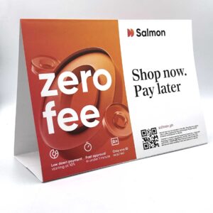 Salmon Philippines Zero Fee Tentcards #vjgraphicsprinting Helping the retail sector #growthroughprint #PrintItYourWay #ipublishph #offsetprinting #digitalprinting www.vjgraphicarts.com