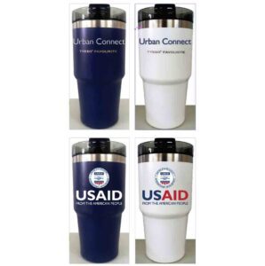 USAID Philippines Tyeso Travel Kye Tumbler Mugs #vjgraphicsprinting #growthroughprint #ipublishph #PrintItYourWay #uvprinting #digitalprinting www.vjgraphicarts.com