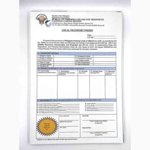 Bureau of Fisheries and Aquatic Resources Central Office Bureau of Fisheries and Aquatic Resources Local Transport Permit Form #vjgraphicsprinting #growthroughprint #ipublishph #printityourway #offsetprinting #digitalprinting #forms www.vjgraphicarts.com