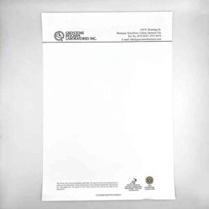 Greystone Biochem Laboratories Inc Letterhead #vjgraphicsprinting #growthroughprint #ipublishph #PrintItYourWay #offsetprinting #digitalprinting #letterheads #officestationery #stationery www.vjgraphicarts.com