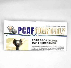 Philippine Council for Agriculture and Fisheries PCAF Quarterly Newsletter #vjgraphicsprinting #growthroughprint #ipublishph #PrintItYourWay #offsetprinting #digitalprinting #publications #newsletter www.vjgraphicarts.com