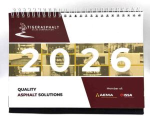 Tiger Asphalt Sales Corporation 2026 Desk Calendar #vjgraphicsprinting #growthroughprint #ipublishph #PrintItYourWay #offsetprinting #digitalprinting #corporategiveaways #calendars #deskcalendars www.vjgraphicarts.com